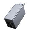 Adapter 3w1 (USB 2.0 x 2+USB 3.0) USB-A Hoco HB54 szary