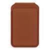 Etui portfel z podstawką zgodne z MagSafe Satechi Vegan Leather Wallet Stand skórzane brązowe