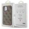 GUESS futerał do IPHONE 15 GUHCP15SG4GFBR (4G Metal Logo) brązowy