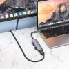 Adapter HUB 6w1 (HDTV+USB 3.0+USB 2.0+SD+TF+PD) USB-C Hoco HB28 czarny