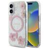 GUESS futerał do IPHONE 16 kompatybilny z MagSafe GUHMP16SRBFGFGMP (Resin Flowers and Glitter) pink