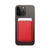 Portfel magnetyczny na karty LEATHER MAG WALLET kompatybilny z MagSafe  czerwony