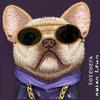NIMMY futerał GLASSES COOL DOG do IPHONE 18 Pro Max/17 Pro Max fioletowy