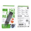 Czytnik kart SD / TF Hoco USB A / USB C 2.0 HB45 szary