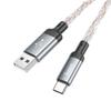 Kabel USB A do USB C Hoco 3A 1 m U112 szary