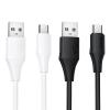 Kabel USB A do USB C Hoco 3A silikonowy 1 m X124 biały