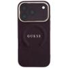 GUESS futerał do IPHONE 18 Pro/17 Pro kompatybilny z MagSafe (Saffiano Peony Ring) burgundowy