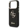 GUESS futerał do IPHONE 17 Pro GUHCP17LHG4SGCK (Fixed Glitter Big 4G Metal Frame) czarny