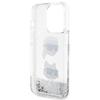 KARL LAGERFELD futerał do IPHONE 14 Pro KLHCP14LLDHKCNS (Liquid Glitter KC) biały