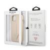 GUESS futerał do IPHONE 13 / 14 / 15 GUHCP14SPSATLE (SaffianoTriangle Logo) beżowy