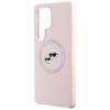 KARL LAGERFELD futerał do SAMSUNG S25 Ultra KLHMS25LSKCHTCP (Magnetic Silicone Double Heads) różowy