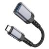 Adapter OTG USB C do USB A Hoco 4A UA24 czarny