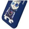 NIMMY futerał GLASSES COOL CAT do IPHONE 15 niebieski