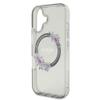 GUESS futerał do IPHONE 16 kompatybilny z MagSafe GUHMP16SHFWFCK (IML Flowers Wreath) czarny