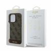 GUESS futerał do IPHONE 16 Pro Max GUHCP16XG4GLBR (PC/TPU 4G PU Bottom Stripe) brązowy