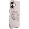 KARL LAGERFELD futerał do IPHONE 16 KLHCP16SHKHDCELP (IML Rhinestones S K Head) różowy
