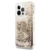 GUESS futerał do IPHONE 14 Pro GUOHCP14LGLHFLGO (Liquide Glitter Charms) złoty