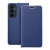 Etui z klapką na Samsung A35 5G Luna Book Carbon niebieskie