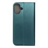 Etui z klapką na iPhone 16 PLUS Smart Magneto ciemnozielone