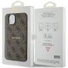 GUESS futerał do IPHONE 15 Plus / 14 Plus GUHMP15MG4GFRW (Leather 4G Metal Logo) brązowy