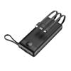 Powerbank Veger C20 (W2047 / W2059) 20000 mAh z wbudowanymi kablami Micro USB / Typ C / Lightning czarny