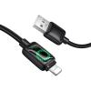Kabel USB A do Lightning Hoco 2,4A 1,2 m z LCD U146 czarny