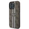 GUESS futerał do IPHONE 16 Pro kompatybilny z MagSafe GUHMP16LP4RPSW (4G Printed Stripes) brązowy