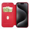 Etui z klapką na iPhone 16 PRO MAX Smart Mag zgodne z MagSafe czerwone