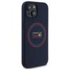 RED BULL futerał do IPHONE 14 kompatybilny z MagSafe RBHMP14S24SIILVR (Silicone red Ring) navy