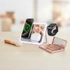 Forcell F-ENERGY Mag Mirror 3 in 1 15W ładowarka indukcyjna z kompatybilna z MagSafe / Apple Watch / Samsung Watch / Airpods różowa