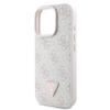 GUESS futerał do IPHONE 16 Pro GUHCP16LP4TDPP (PU Leather 4G Triangle Strass) różowy