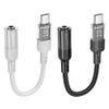 Adapter AUX USB C do Jack 3,5 mm Hoco 0,15 m LS37 transparentny czarny