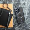 Etui na Samsung A08 Electro Mag Cover zgodne z MagSafe tytanowo niebieskie