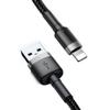 BASEUS kabel USB A do Lightning 2,4A Cafule CAMKLF-BG1 0,5 m czarno szary