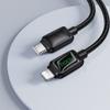 Kabel USB C do Lightning Hoco PD 30W 1,2 m z LCD U146 czarny