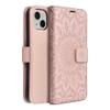 Etui z klapką na iPhone 13 Mezzo Book mandala złoto-różowe