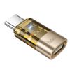 Adapter USB C do Lightning Hoco UA36D transparentny złoty