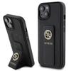 GUESS futerał do IPHONE 13 / 14 / 15 GUHCP15SPGSSADK (Grip Stand 4G Saffiano Strass) czarny