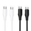 Kabel USB C do USB C Hoco 3A 60W silikonowy 1 m X124 biały