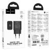 Ładowarka sieciowa do telefonu Hoco USB C QC PD 25W N76 czarna