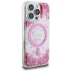 GUESS futerał do IPHONE 16 Pro kompatybilny z MagSafe GUHMP16LRGRGEP (Resin Bottom Glitter) różowy