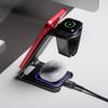 Ładowarka indukcyjna Forcell F-Energy 3w1 Simply Charge aluminiowa kompatybilna z Apple Watch i Samsung Watch szara