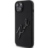KARL LAGERFELD futerał do IPHONE 15 KLHCP15SSKSBMCK (Silicone Karl Script Logo) czarny