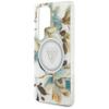 GUESS futerał do SAMSUNG S25 Ultra GUHMS25LHFLPEDH (Magnetic IML Metal Glitter Flowers Triangle) biały