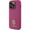 GUESS futerał do IPHONE 15 Pro GUHCP15LPS4DGPP (Strass Metal Logo) różowy