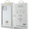 GUESS futerał do IPHONE 13 / 14 / 15 GUHCP15SPS4DGPS (Strass Metal Logo) srebrny