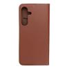 Etui z klapką na Samsung S25 FE Smart Pro Book skórzane brązowe