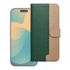 Etui z klapką na Motorola G17 POWER Split Book zielono-złote