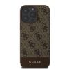 GUESS futerał do IPHONE 16 Pro Max GUHCP16XG4GLBR (PC/TPU 4G PU Bottom Stripe) brązowy