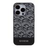 GUESS futerał do IPHONE 15 Pro kompatybilny z MagSafe GUHMP15LHGCFSEK (CUBE Stripes) czarny